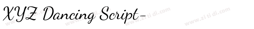 XYZ Dancing Script字体转换 XYZ Dancing Script字体转换
